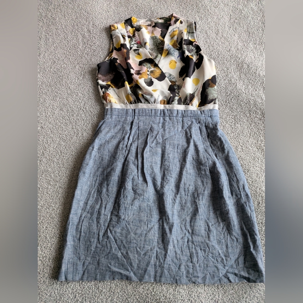 RACHEL Rachel Roy Multicolor Floral and Blue Mini Dress